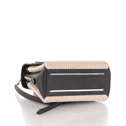 Balenciaga Raffia Calfskin Le Dix Mini Soft Cartable Crossbody Bag Black 4 of 7