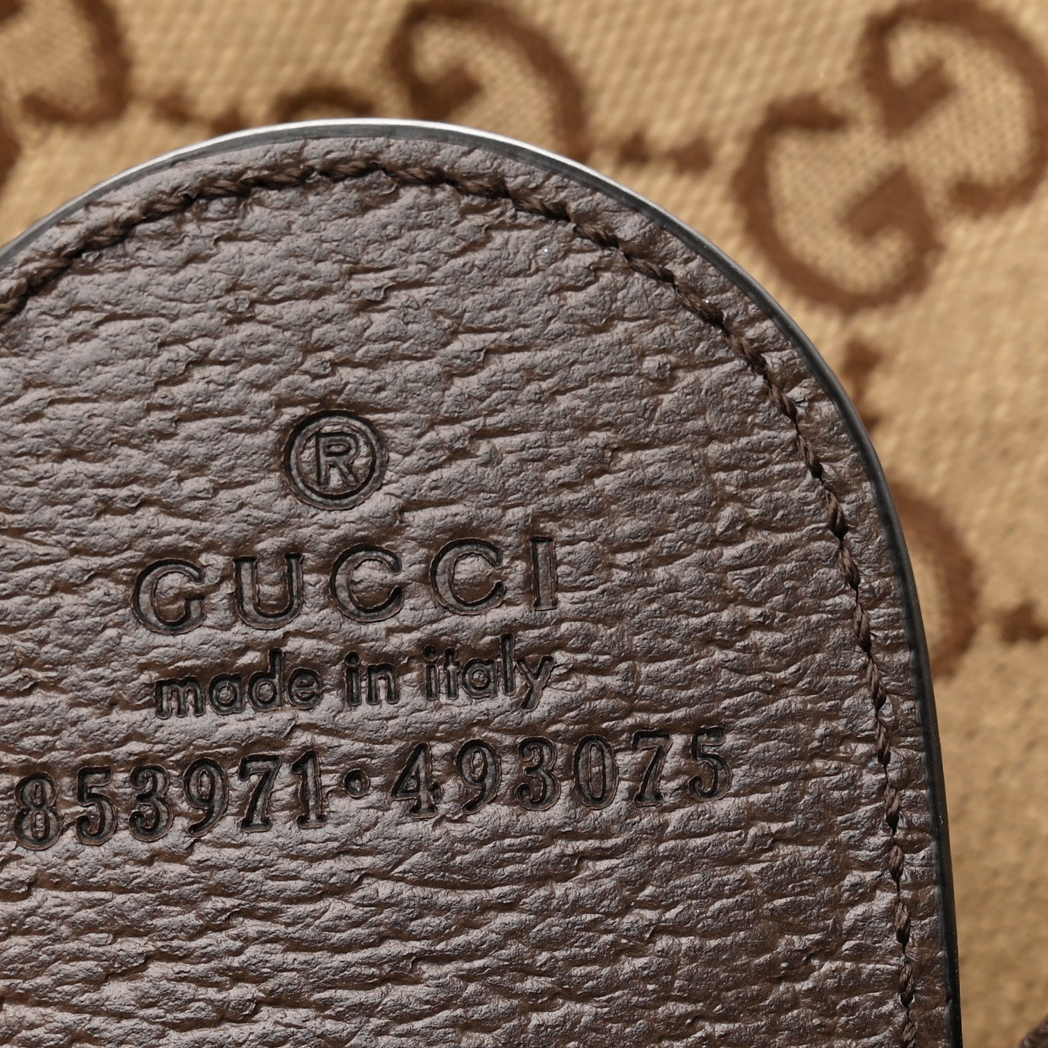 Gucci GG Monogram Web Large Giglio Tote Beige Brown 6 of 9