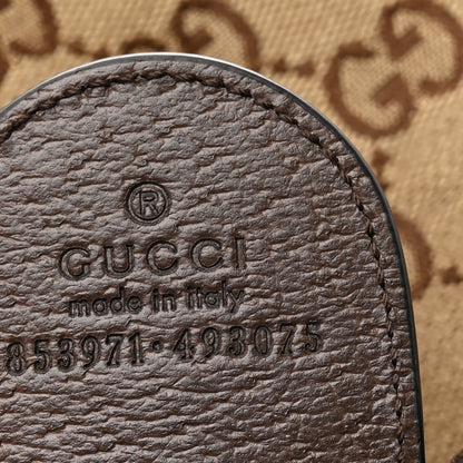 Gucci GG Monogram Web Large Giglio Tote Beige Brown 6 of 9