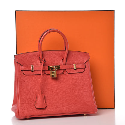 Hermes Togo Birkin 25 Rouge Pivoine 9 of 9