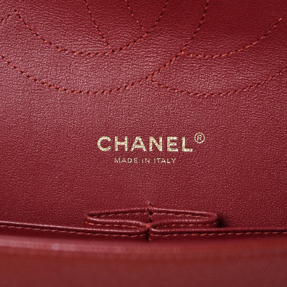 Chanel Iridescent Caviar Quilted Jumbo Double Flap Dark Red 7 of 11