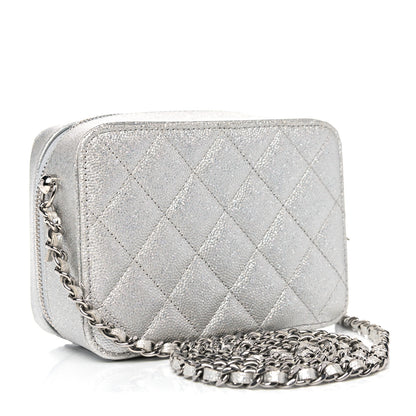 Chanel Metallic Caviar Quilted Camera Bag Silver 4 of 12