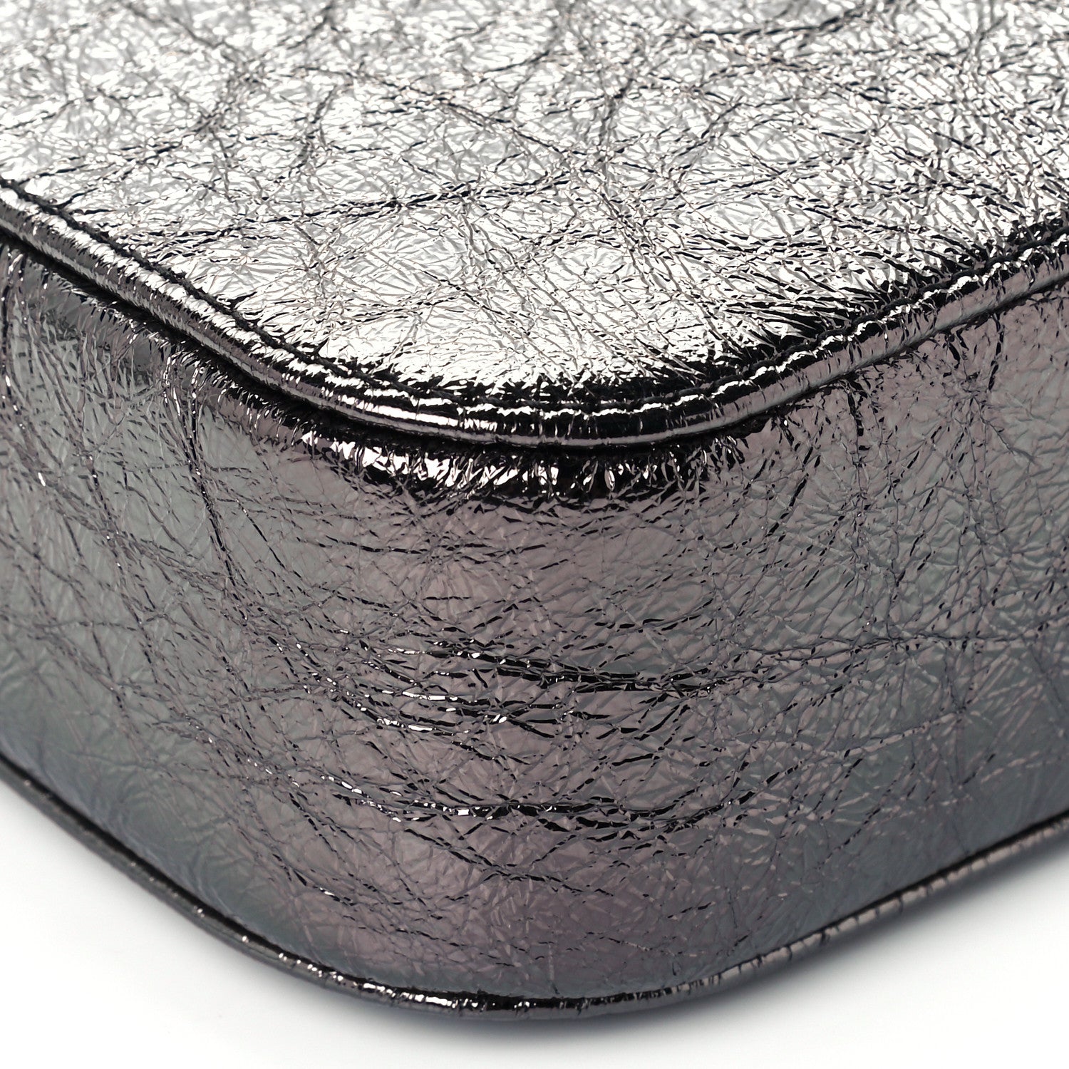 Balenciaga Metallic Textured Calfskin XS Everyday Camera Bag with Handle Black 9 of 10