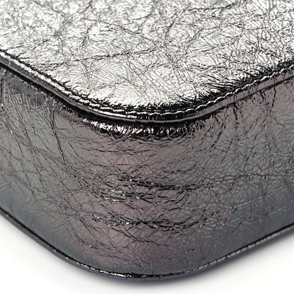 Balenciaga Metallic Textured Calfskin XS Everyday Camera Bag with Handle Black 9 of 10