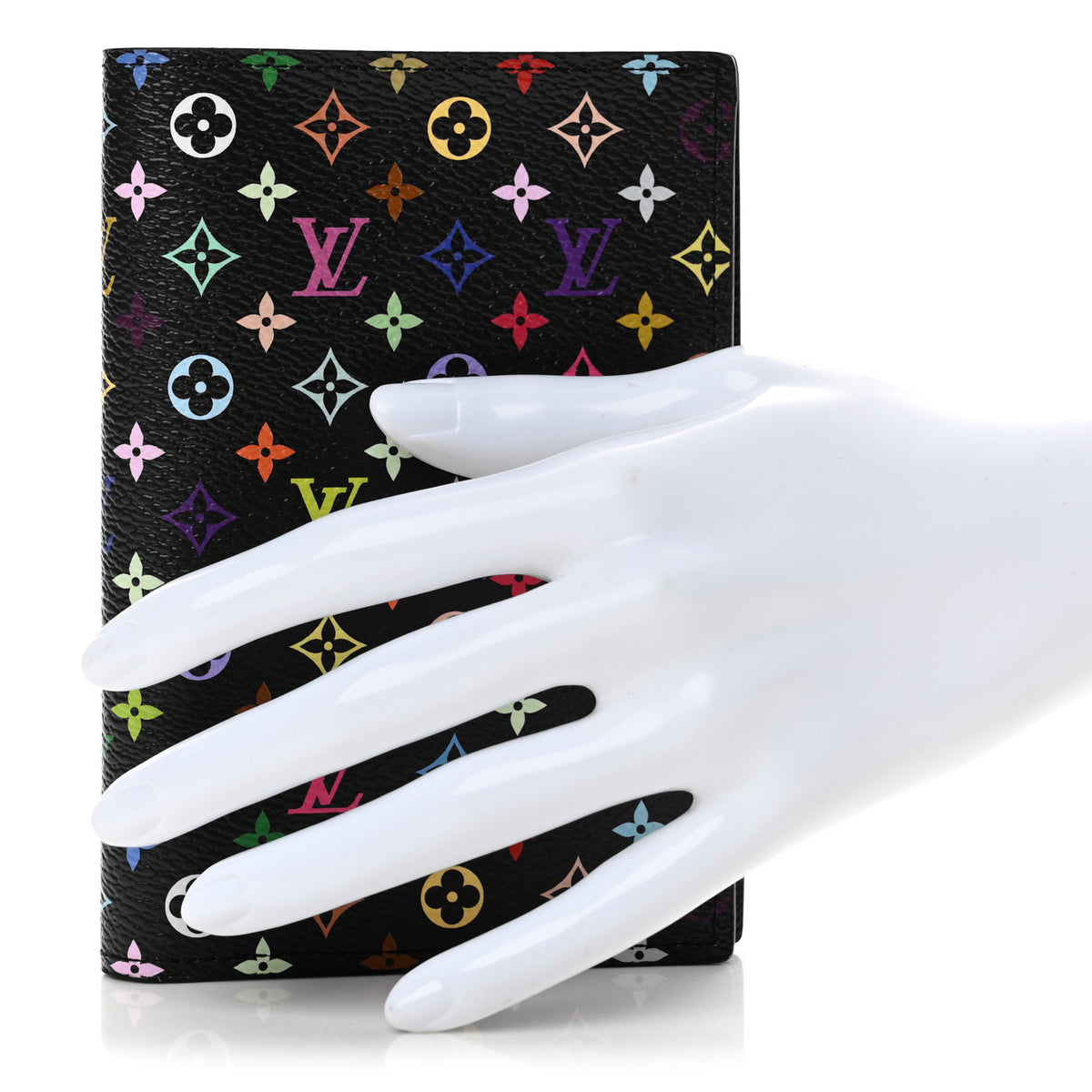 LV X TM Monogram Multicolor Passport Cover Black