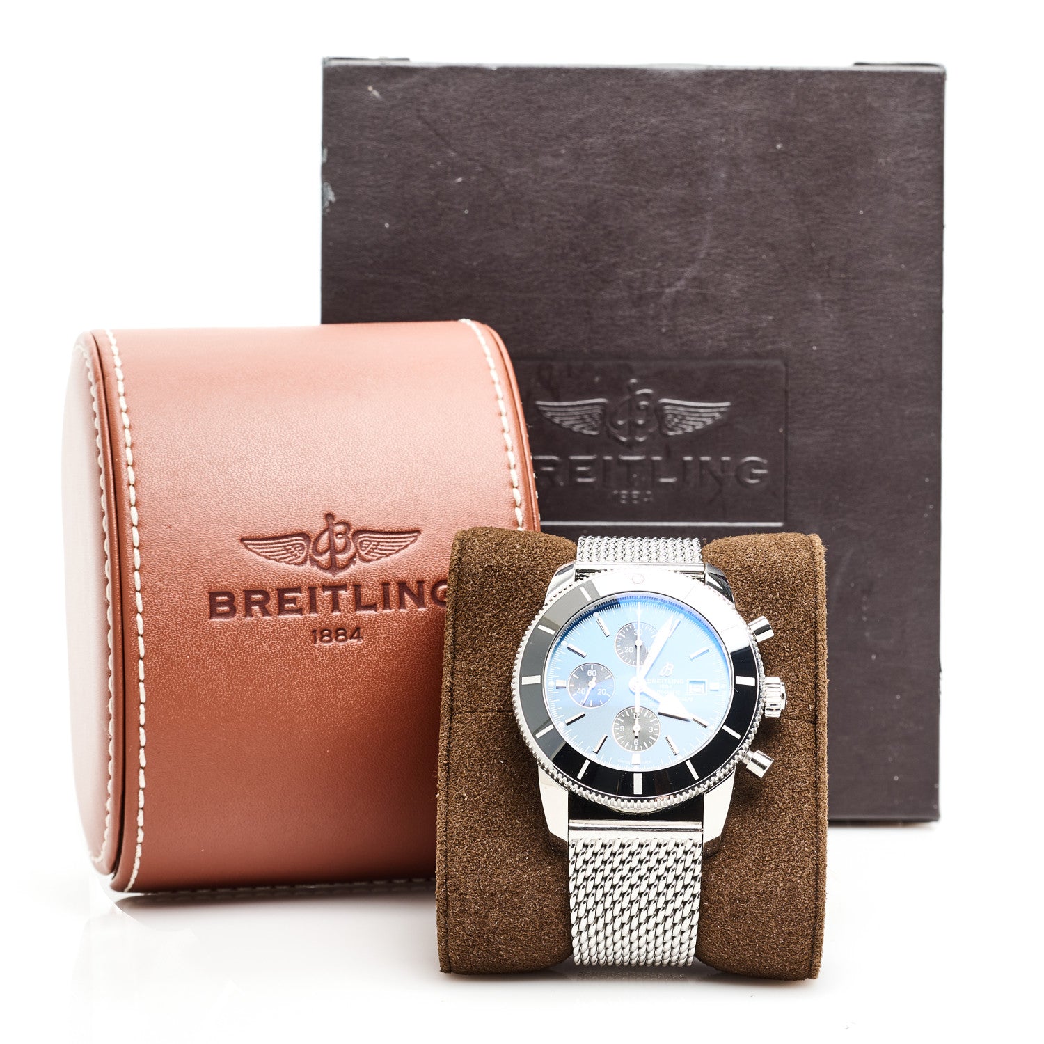 Breitling Stainless Steel 45mm Superocean Heritage II Chronograph Automatic Watch Blue A1332024 6 of 6