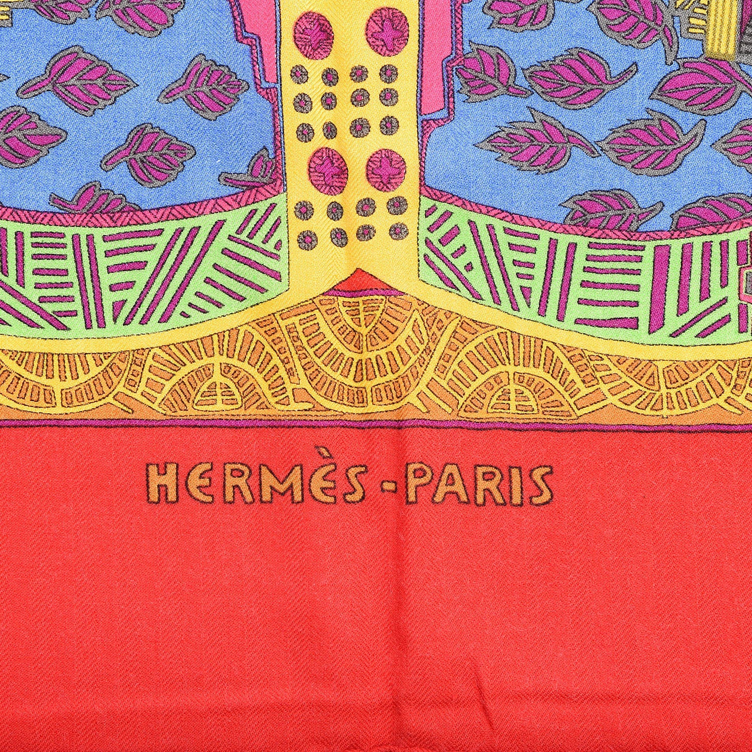 Hermes Cashmere Silk Art Des Steppes 140 Shawl 4 of 6
