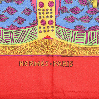 Hermes Cashmere Silk Art Des Steppes 140 Shawl 4 of 6