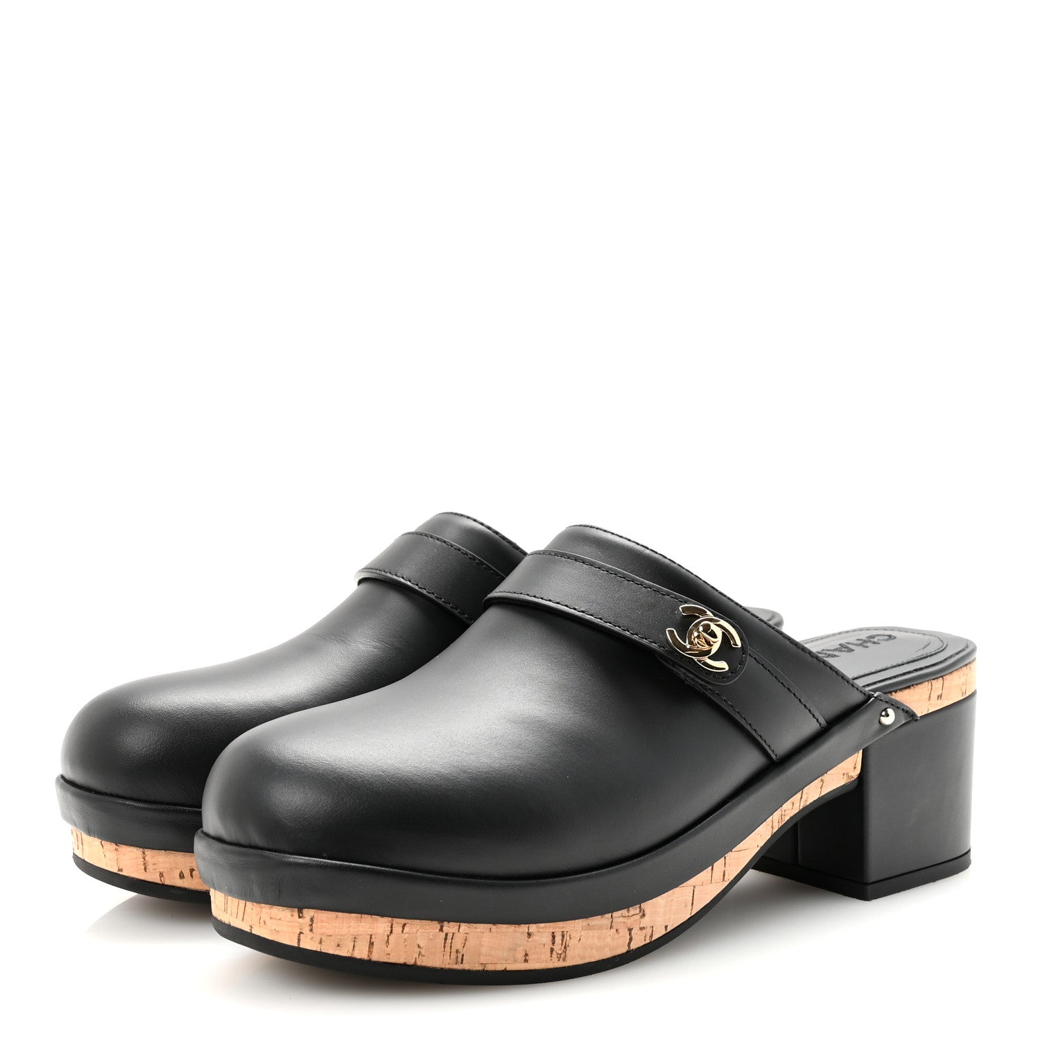 Chanel Calfskin CC Turn Lock Clogs 41 Black 1799936 – FASHIONPHILE