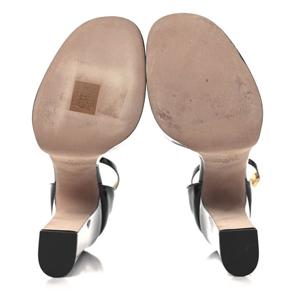Valentino Garavani Patent Tan-Go 55/155mm Platform Sandals 39 Black 6 of 9