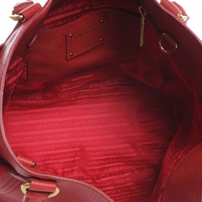 Prada Vitello Daino Convertible Side Pocket Hobo Rosso 6 of 9