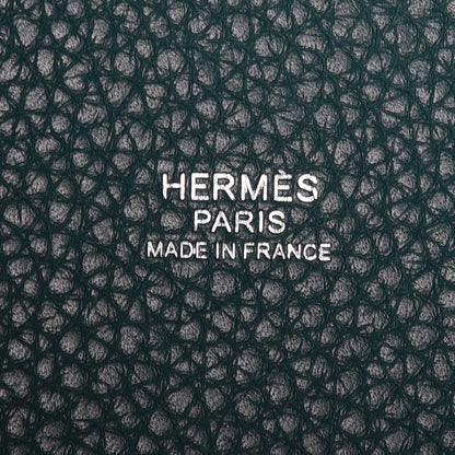 Hermes Taurillon Clemence Picotin Lock 22 MM Malachite 5 of 8