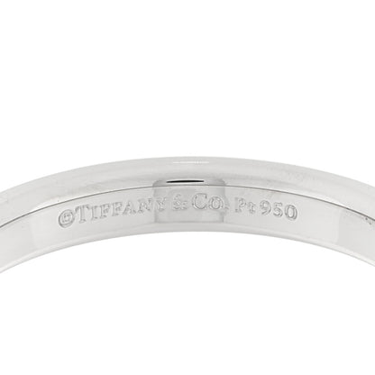 Tiffany Platinum Diamond Logo Band Ring 58 8.25 4 of 5