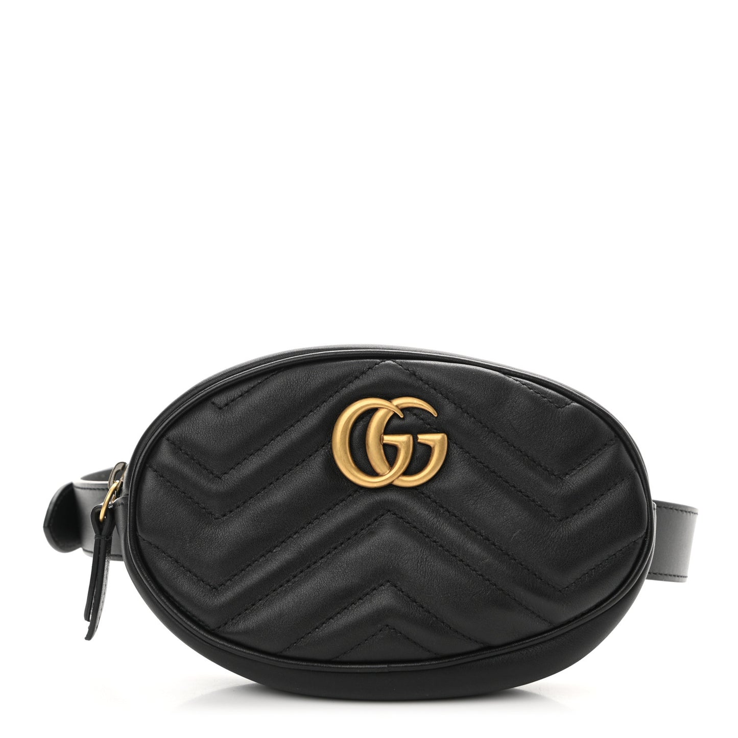 Calfskin Matelasse GG Marmont Belt Bag 85 34 Black