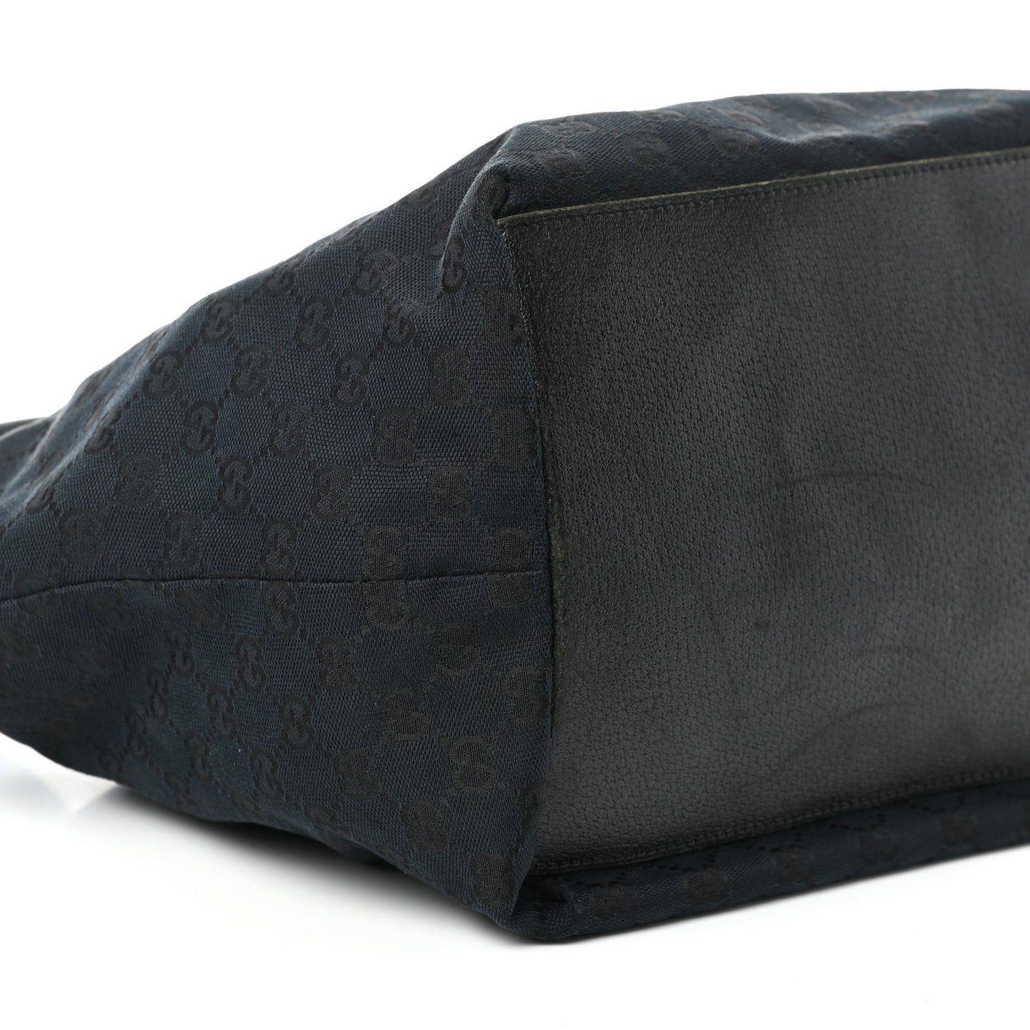 GG Monogram Medium Web Handle Bucket Tote Black