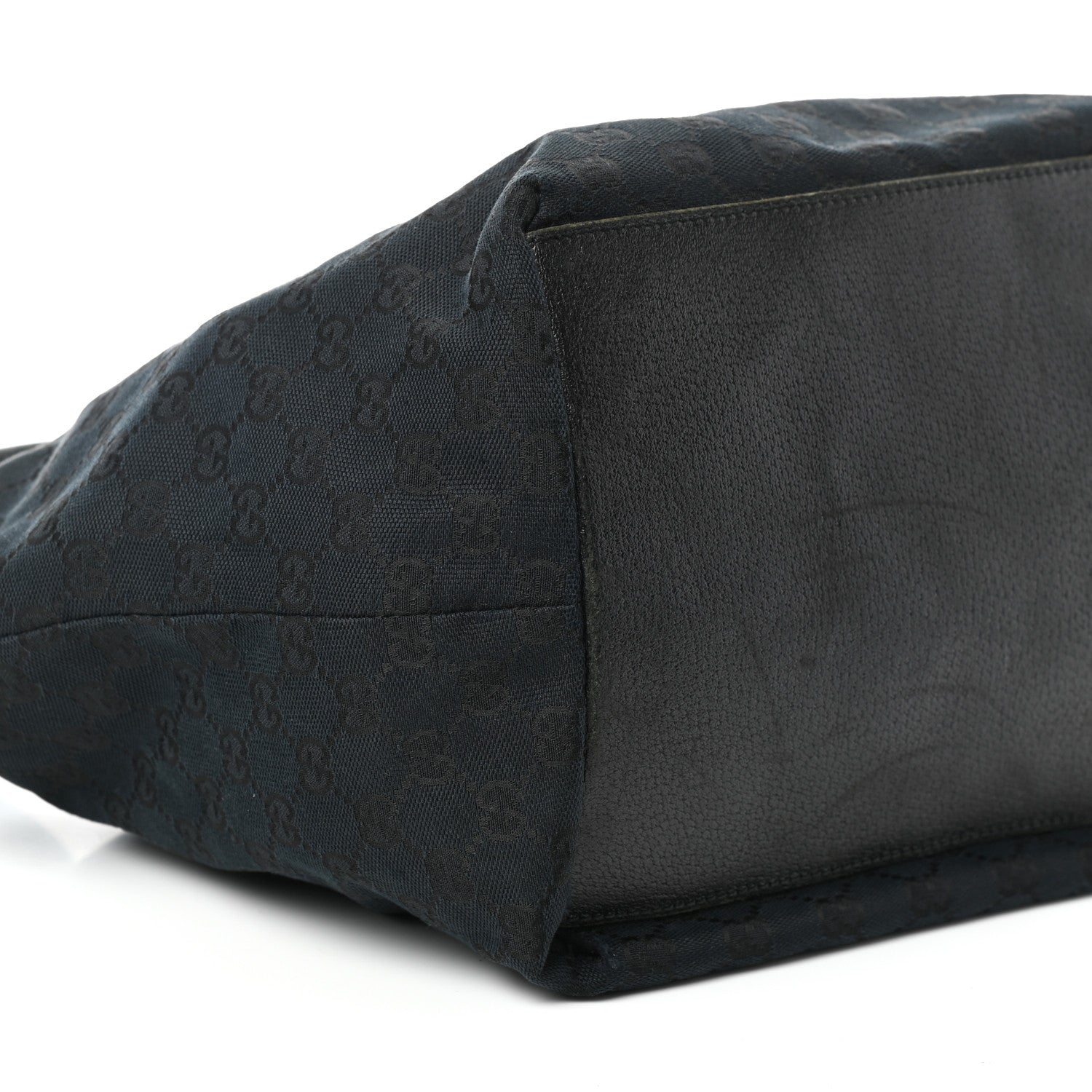 Gucci GG Monogram Medium Web Handle Bucket Tote Black 8 of 9