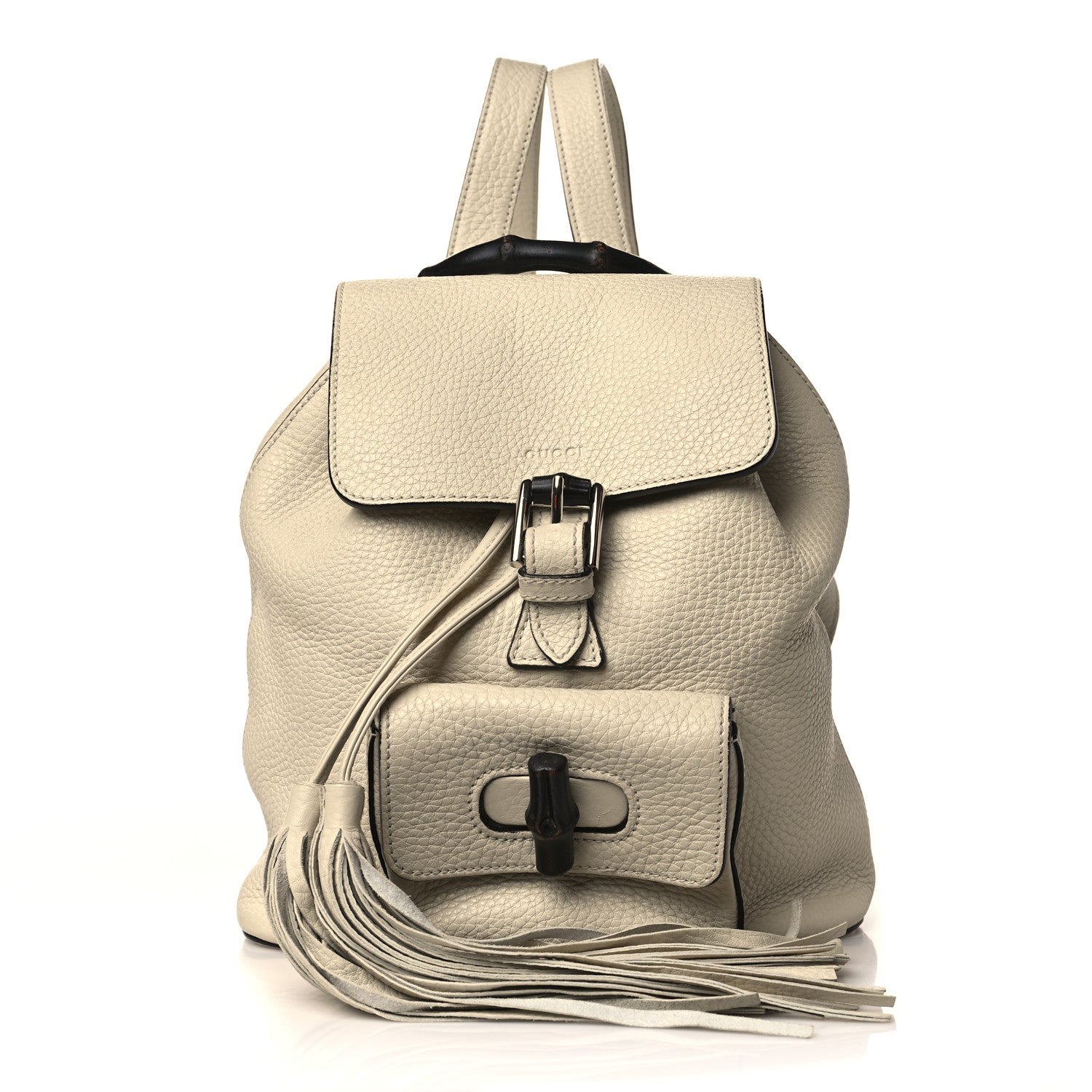 Gucci Cellarius Calfskin Small Bamboo Backpack Mystic White 1 of 10