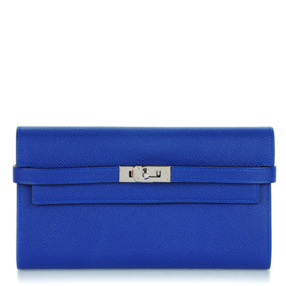 Hermes Epsom Kelly Longue Wallet Bleu Electrique 1 of 8