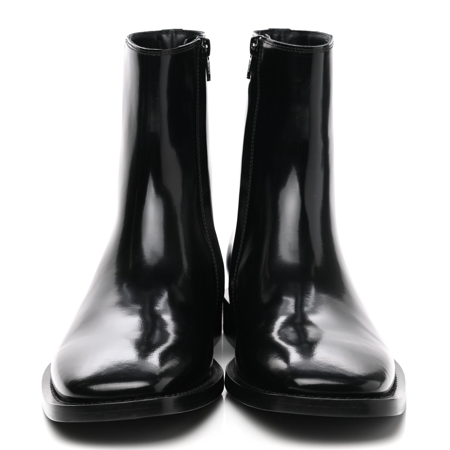 Balenciaga Polished Calfskin Rim Boots 39 Black 2 of 9