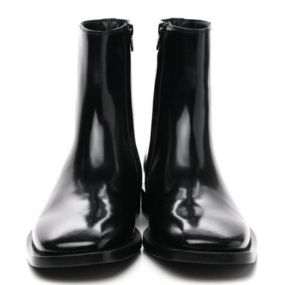Balenciaga Polished Calfskin Rim Boots 39 Black 2 of 9