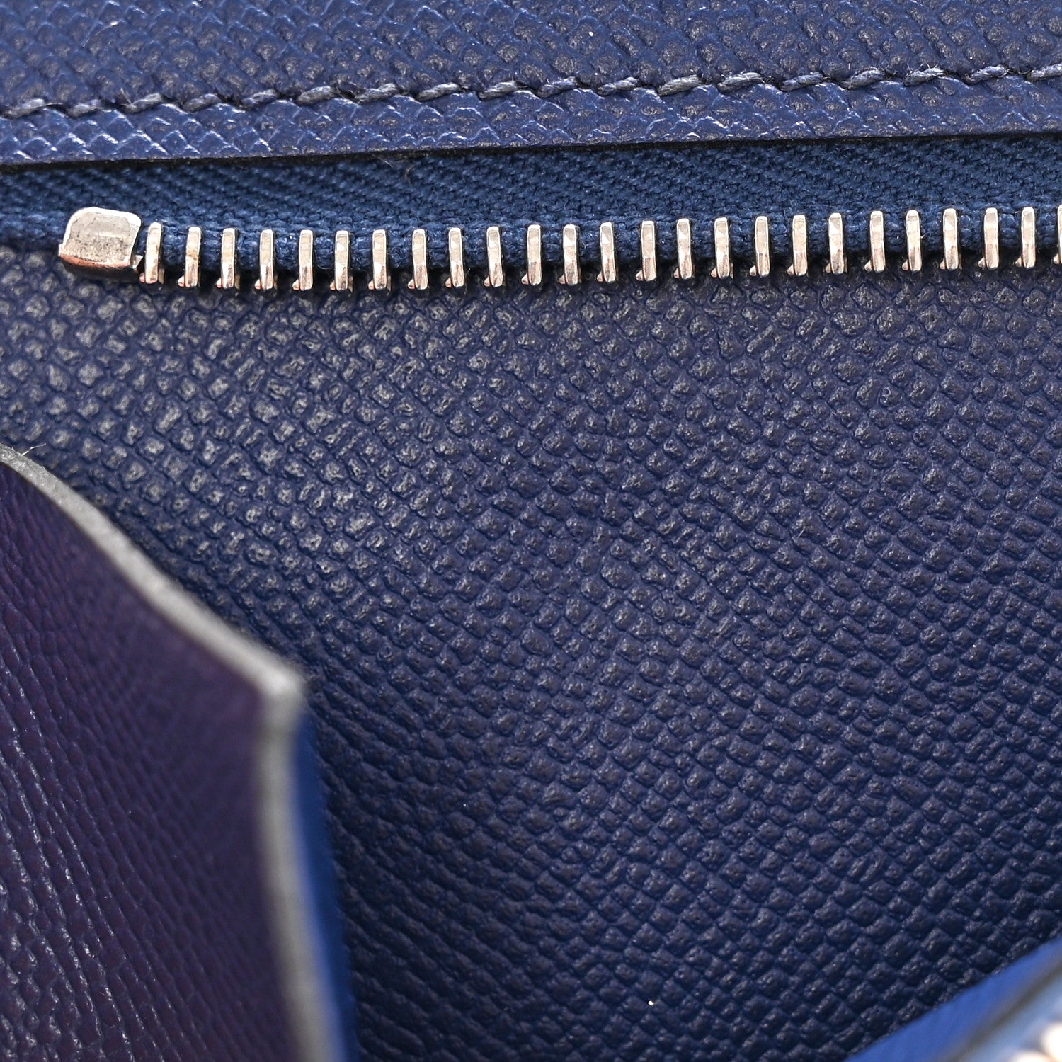 Hermes Madame Calfskin Kelly Pocket Compact Wallet Bleu Saphir 8 of 10
