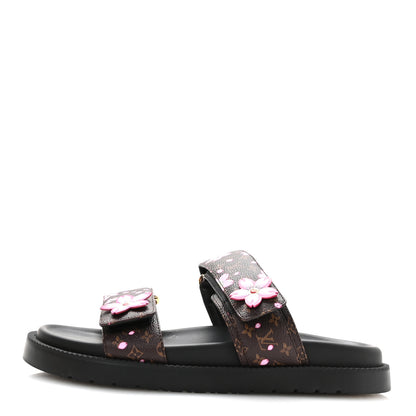 Louis Vuitton LV X TM Monogram LV Sunset Flat Comfort Mule 38 Sakura Brown 1 of 9