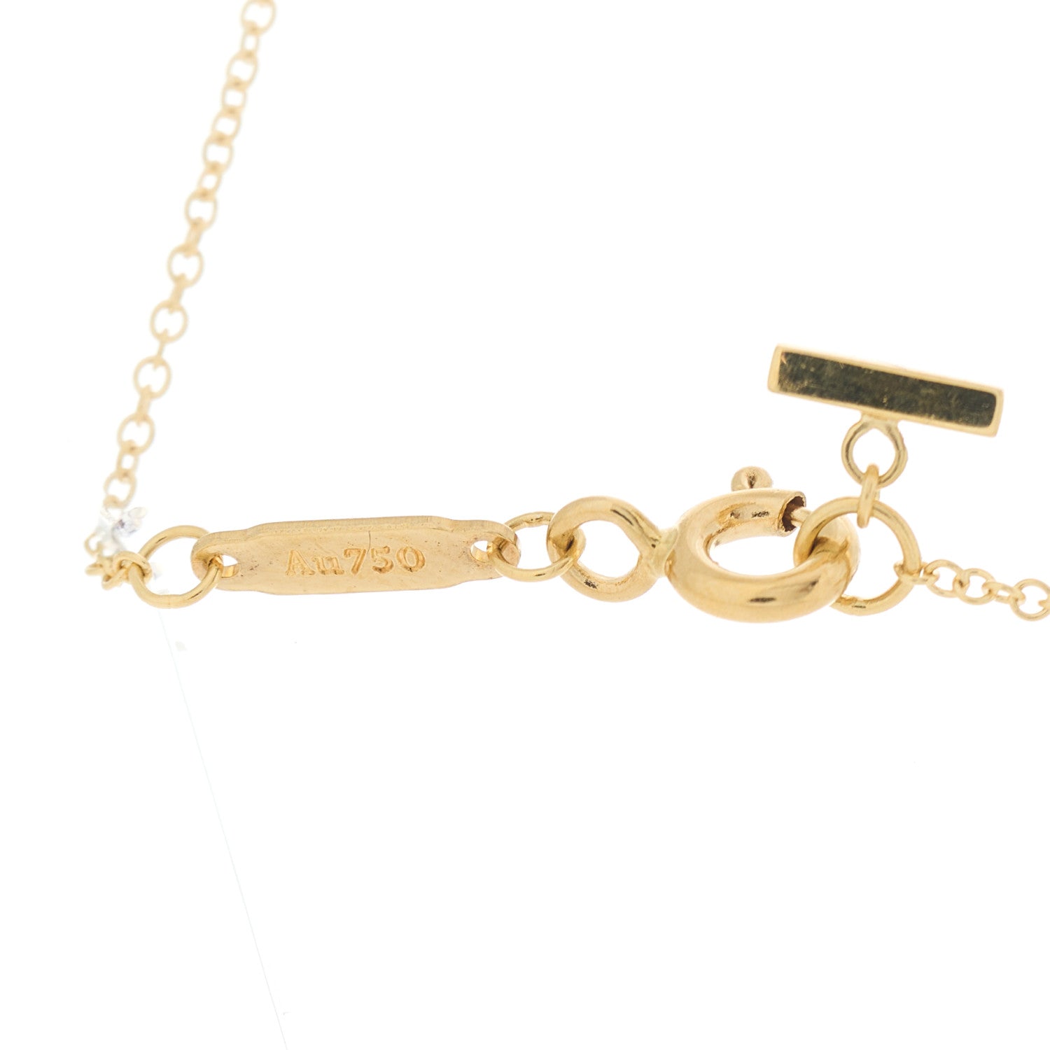 Tiffany 18K Yellow Gold Large T Smile Pendant Necklace 5 of 6