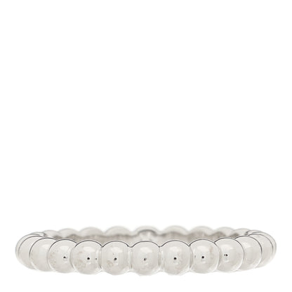 Van Cleef & Arpels 18K White Gold Medium Perlee Ring 53 6.5 1 of 6