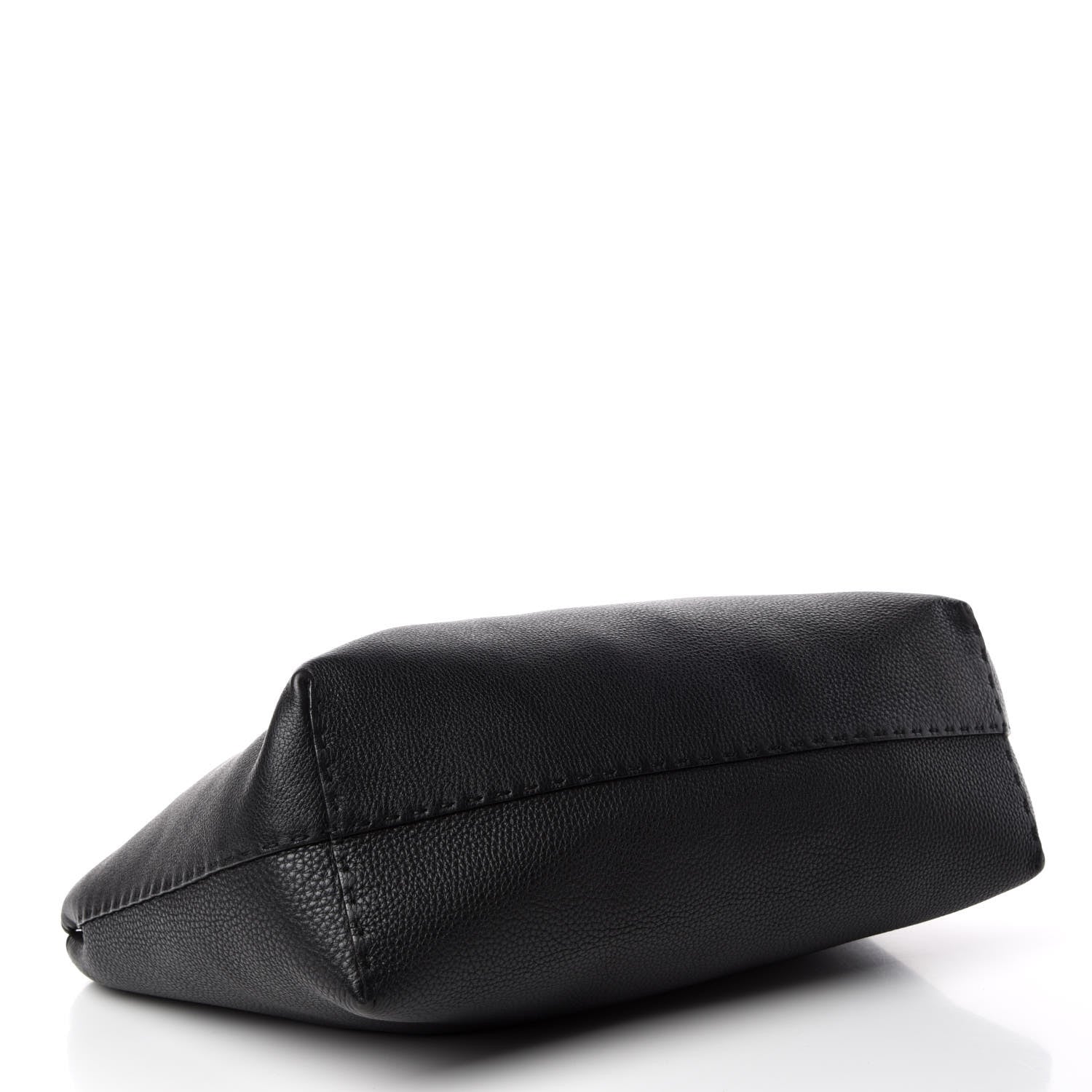 Fendi Cuoio Romano Selleria Bi-Color Large Carla Tote Black Mou 4 of 10