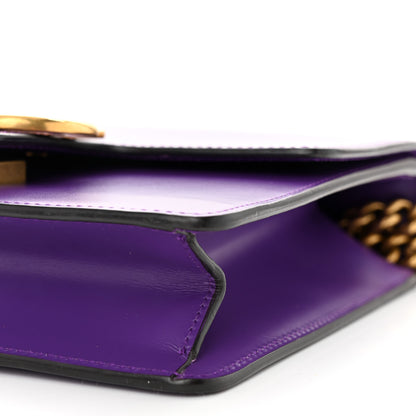 Gucci Knight Calfskin Small GG Marmont Chain Handle Bag Shine Purple 10 of 15