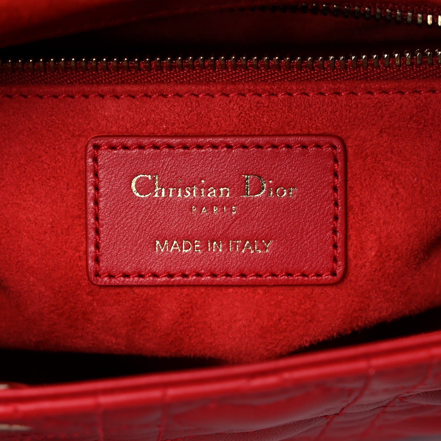 Christian Dior Lambskin Cannage Dioramour Small My ABCDior Lady Dior Spicy Red 6 of 12