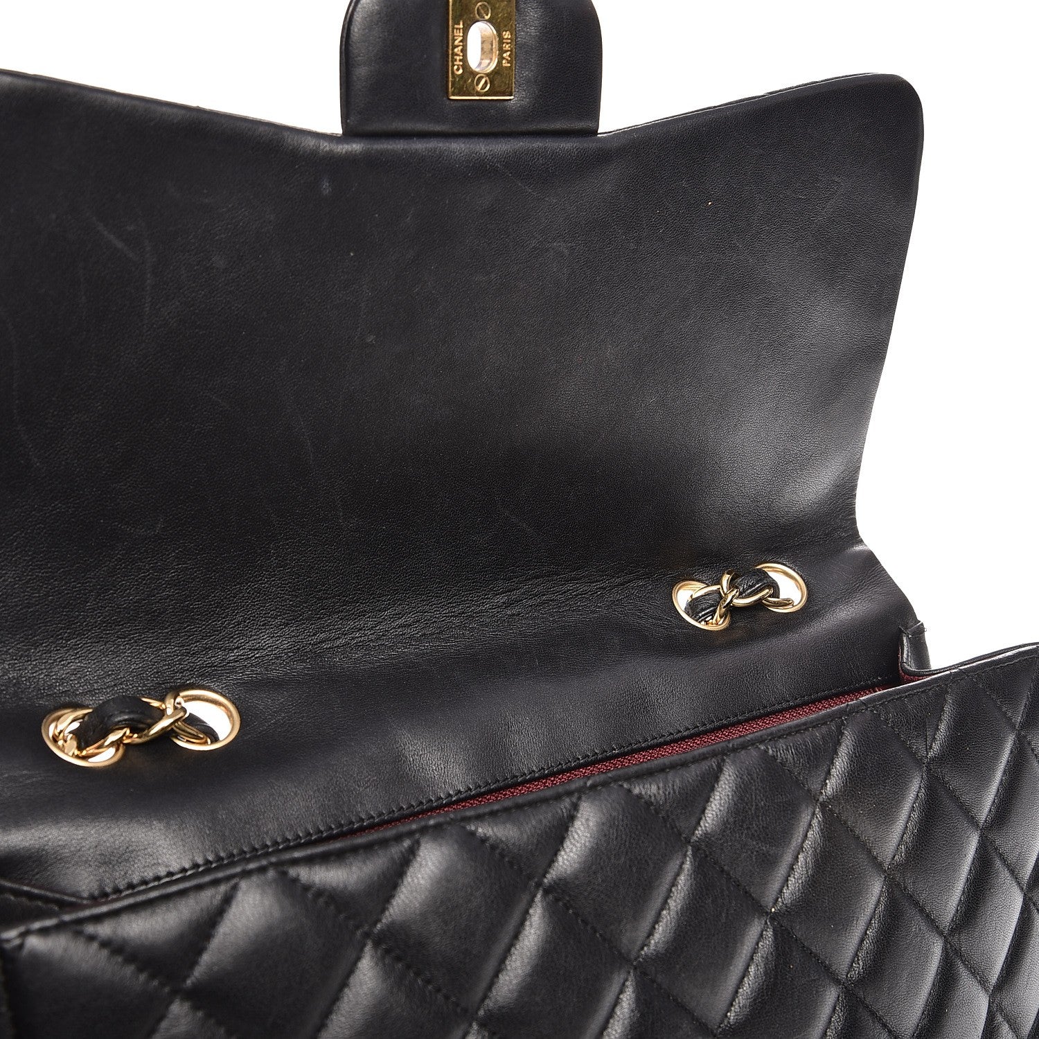 Chanel Lambskin Quilted Jumbo Single Flap Black 8 of 15