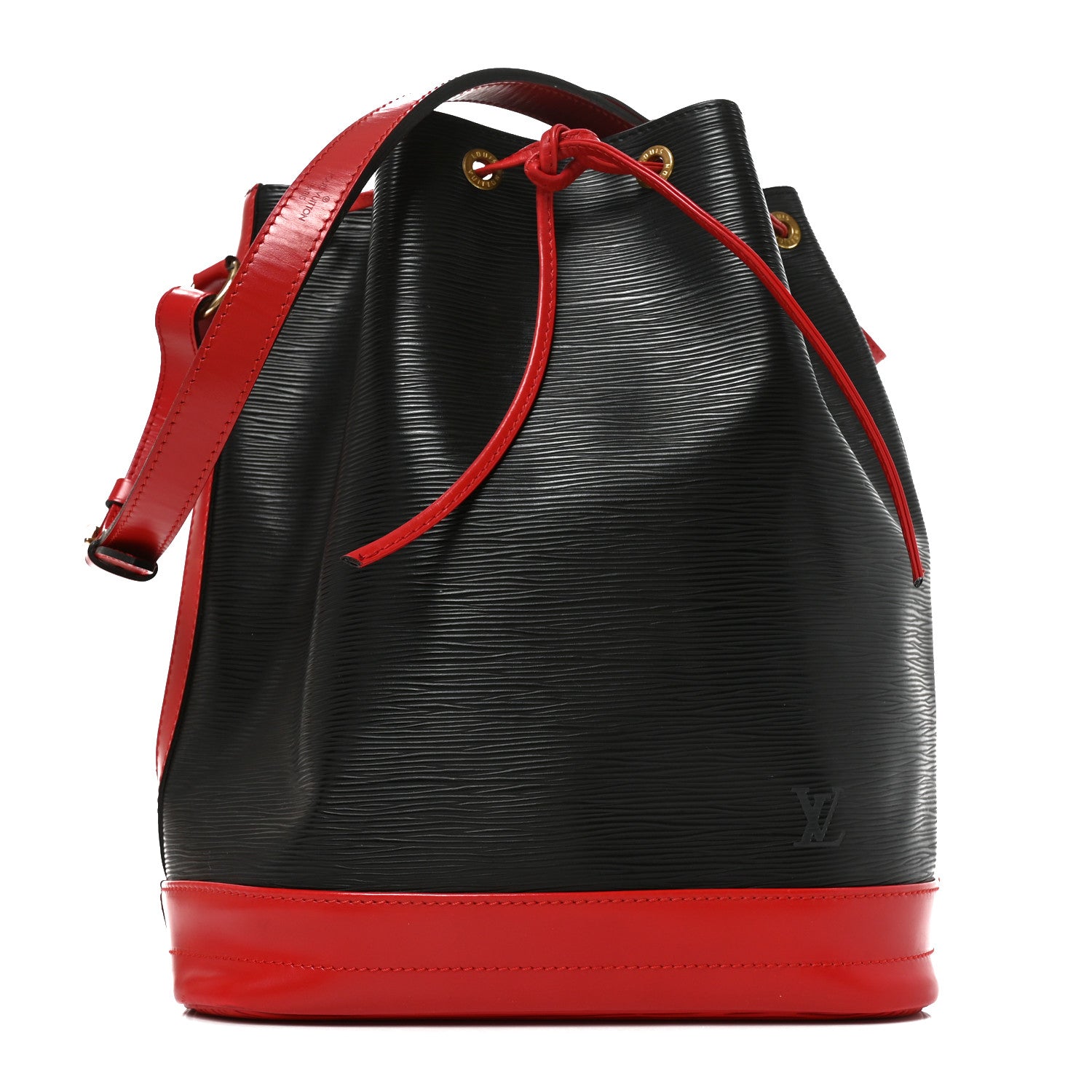Louis Vuitton Epi Bi-Color Noe Castillan Red Black 1 of 9