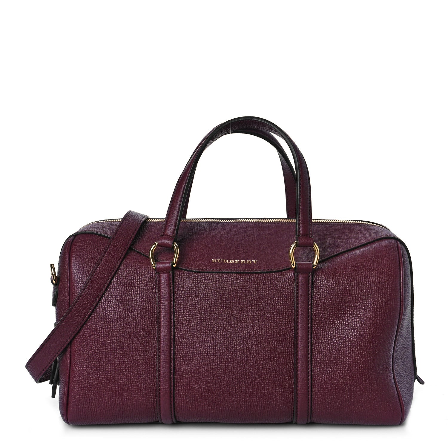 Burberry Derby Calfskin Medium Alchester Bowling Bag Mahogany Red 1 of 8