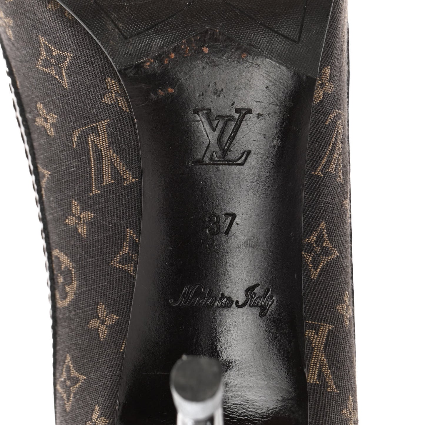 Mini Monogram Luxembourg Pumps 37 Brown