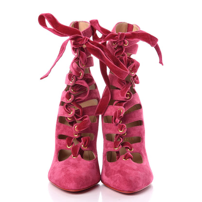 Christian Louboutin Veau Velours Spinetita 100 Ankle Boots 35.5 LouLou 2 of 8