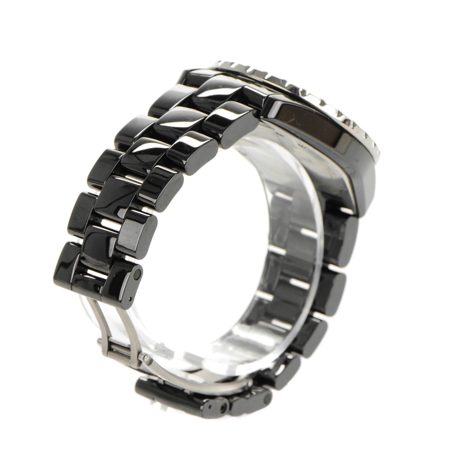 Stainless Steel Ceramic Diamond 38mm J12 Automatic Watch Black