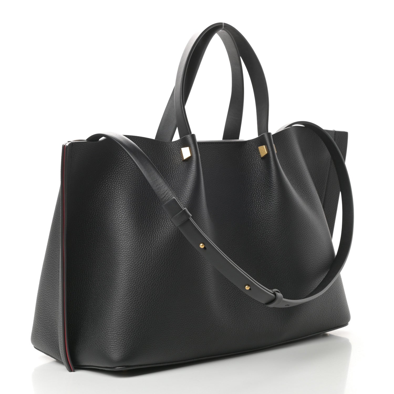Valentino Garavani Grainy Calfskin Medium VLogo Escape Shopper Black 4 of 11