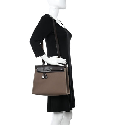 Hermes Vache Hunter Toile Herbag Zip 31 PM Etoupe Ebene 2 of 10