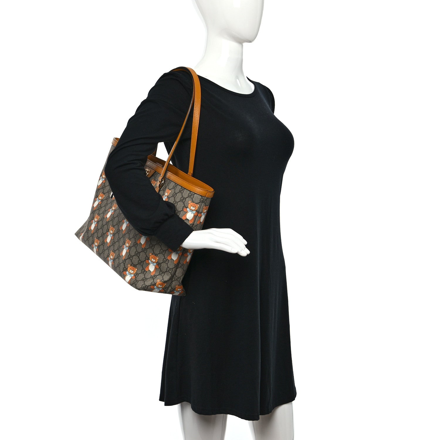 Gucci X KAI GG Supreme Monogram Medium Ophidia Shopping Tote Beige Vintage Sun Oil 3 of 8