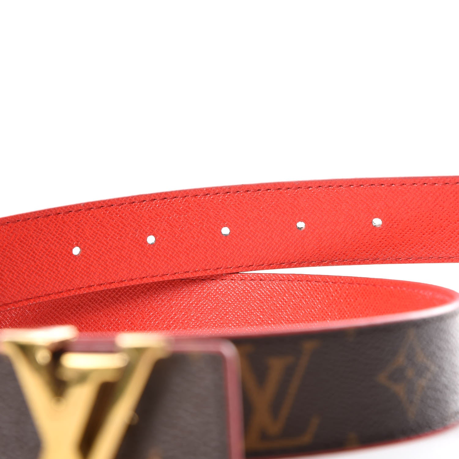 Louis Vuitton Monogram 30mm LV Initiales Reversible Belt 90 36 Coquelicot 5 of 7