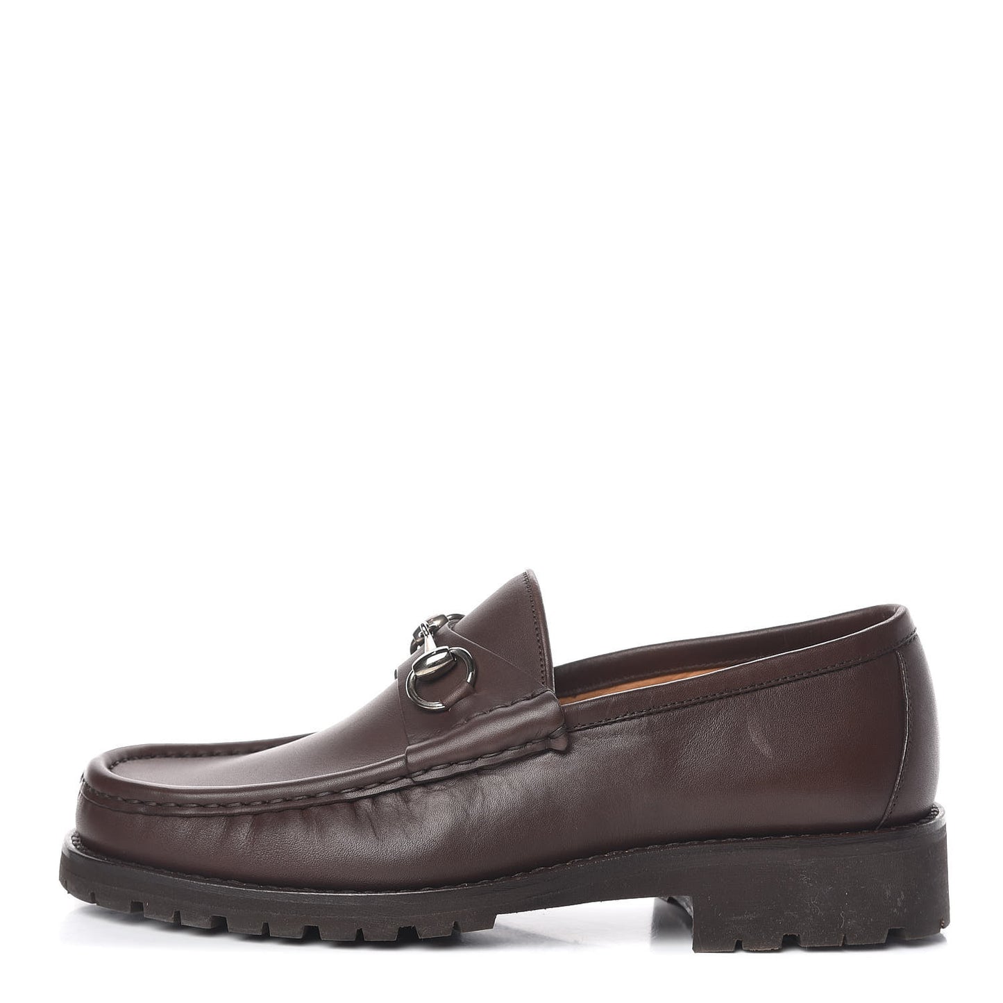 Laredo Calfskin Mens Horsebit Lug Sole Loafers 7.5 Brown