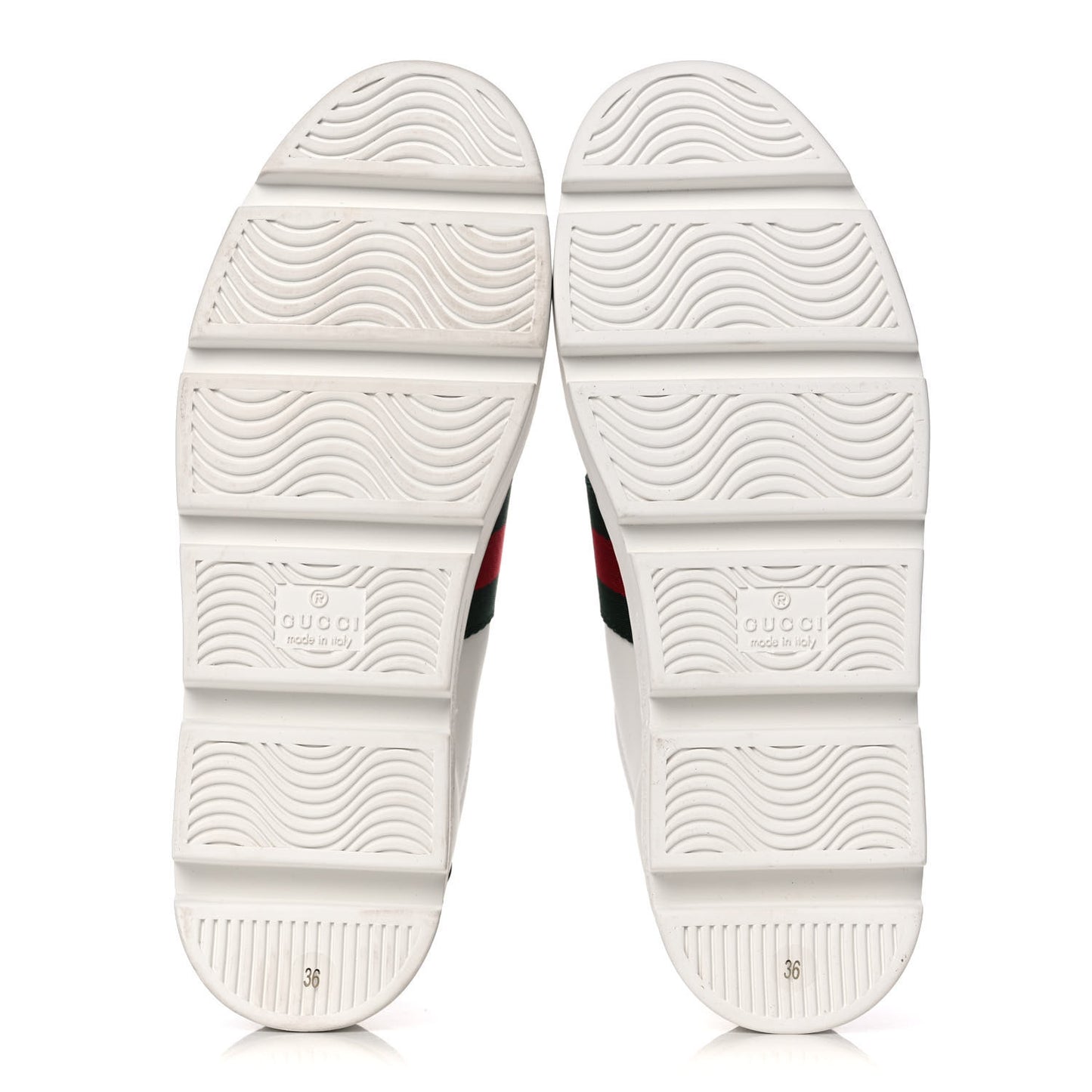Calfskin Web Bee Embroidered Womens Ace Platform Sneakers 36 White