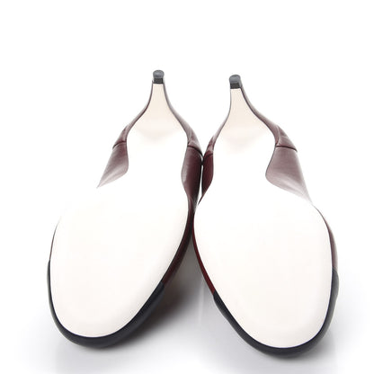 Chanel Calfskin CC Cap Toe Pumps 38.5 Bordeaux Marine Fonce 5 of 9