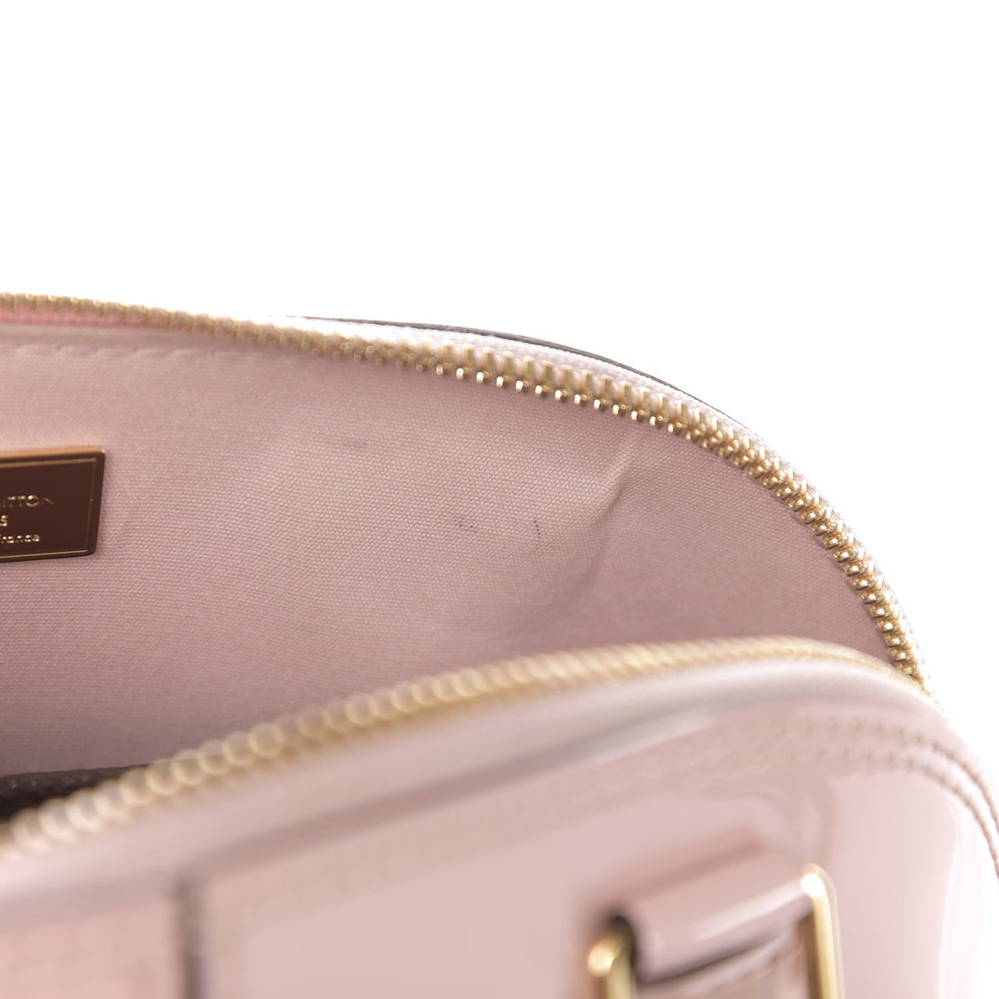 Patent Monogram Alma BB Rose Ballerine