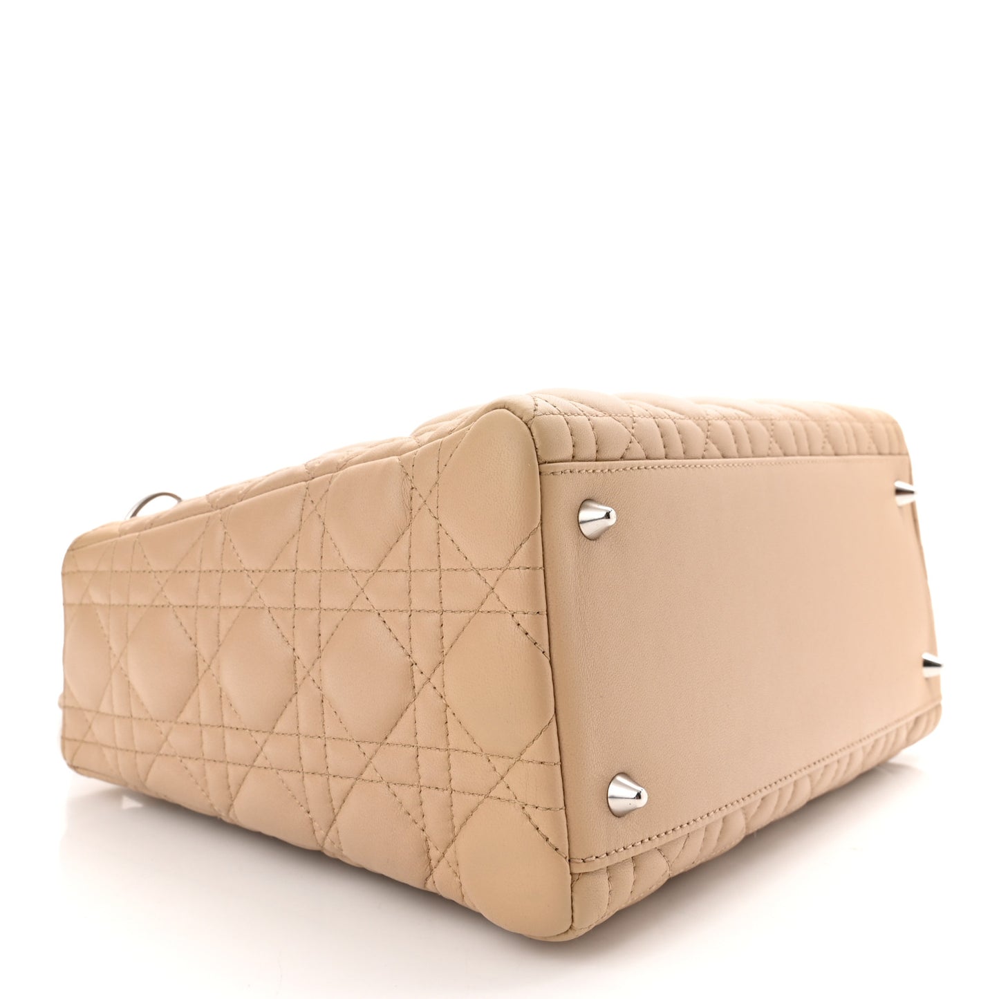 Lambskin Cannage Medium Lady Dior Beige