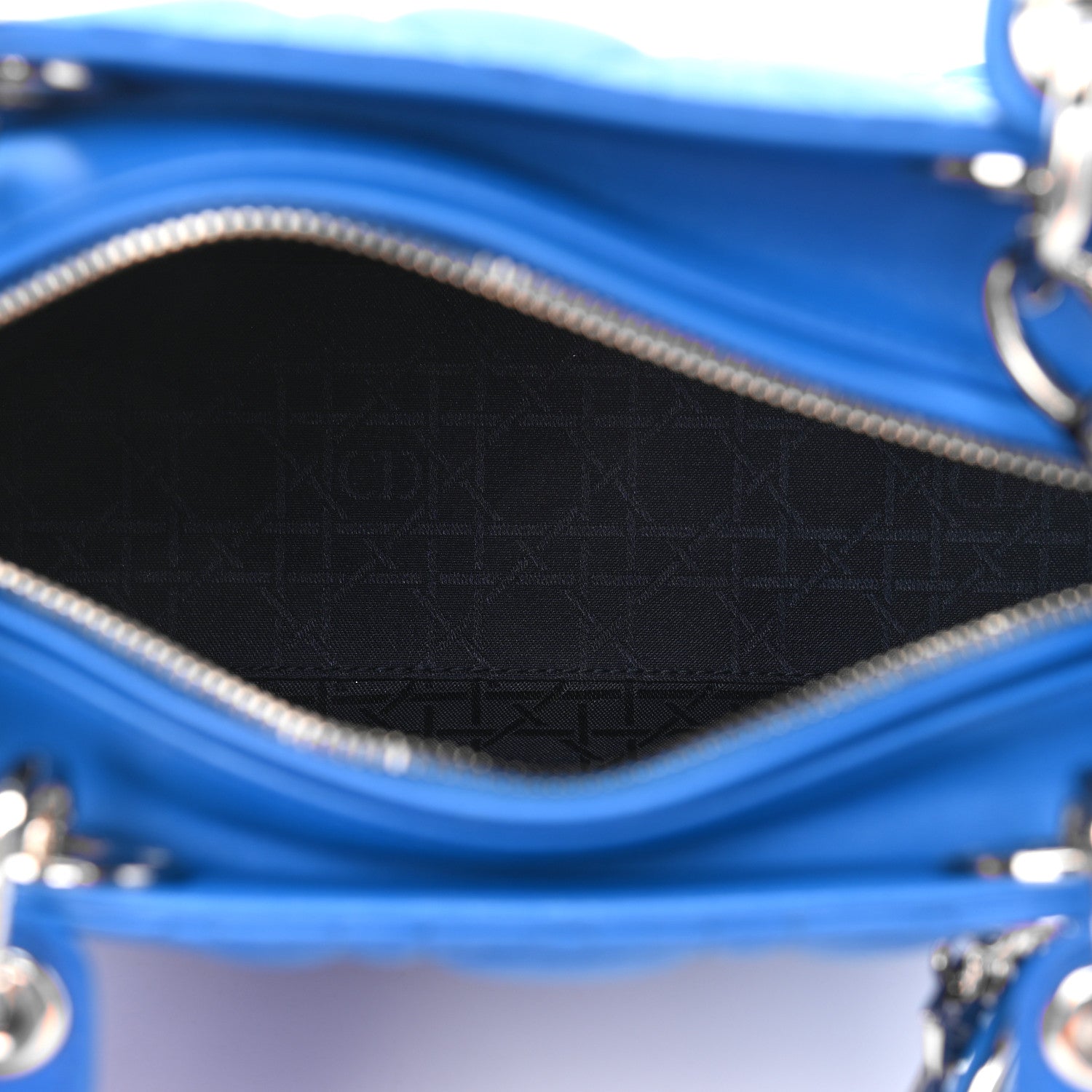 Christian Dior Lambskin Cannage Medium Lady Dior Blue Persan 5 of 11