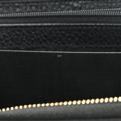 Gucci Dollar Calfskin GG Supreme Monogram GG Marmont Zip Around Wallet Black Beige Ebony 9 of 12