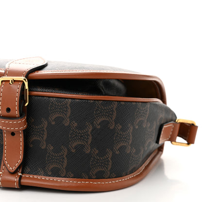 Celine Triomphe Canvas Medium Folco Bag Tan 9 of 9