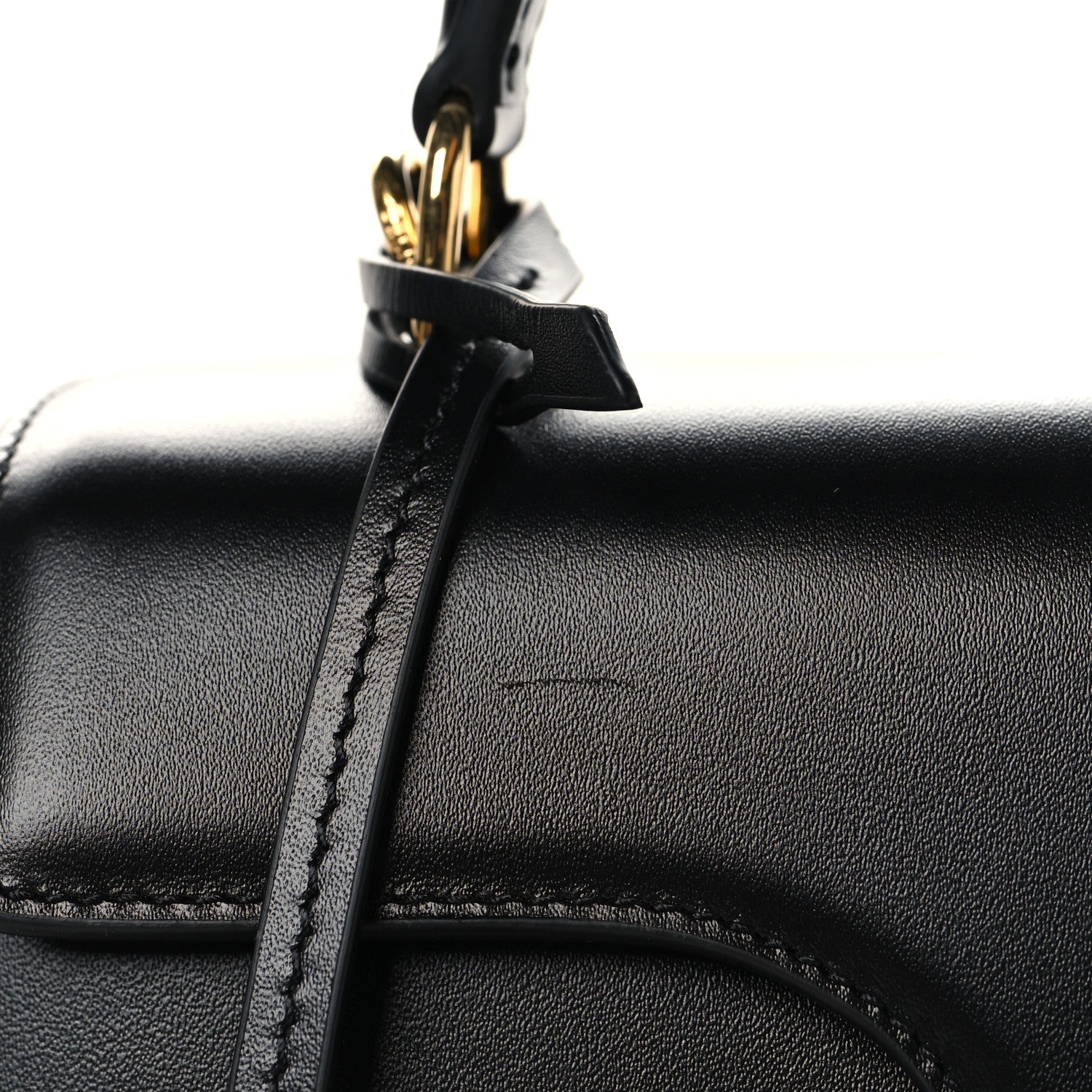 Celine Satinated Calfskin Small 16 Top Handle Bag Black 10 of 10
